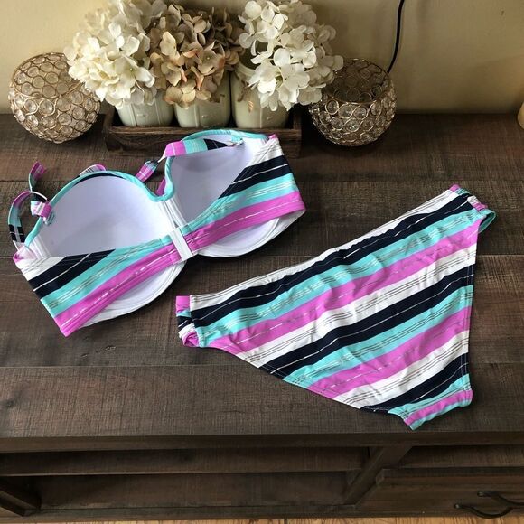 Lascana Classic Striped Bikini NWOT - Picture 4 of 6